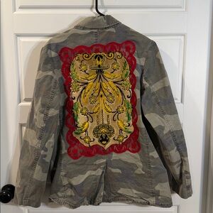 Upcycled tapestry jacket small
